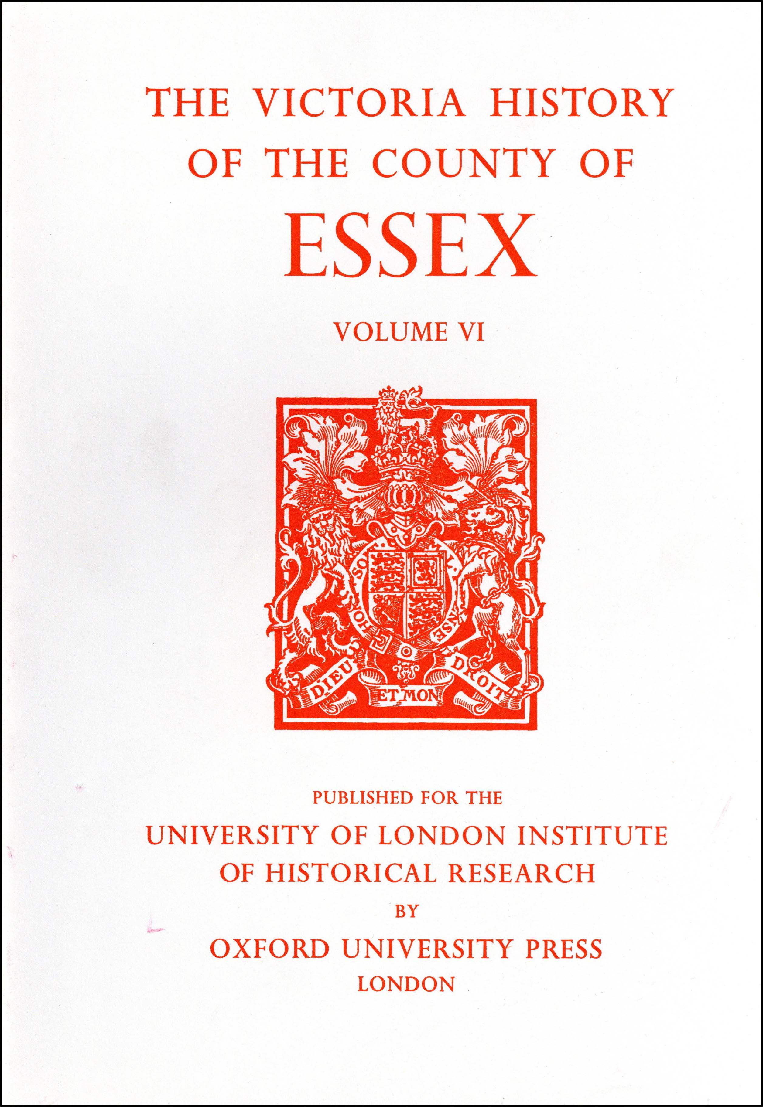 The Victoria History of the County of Essex